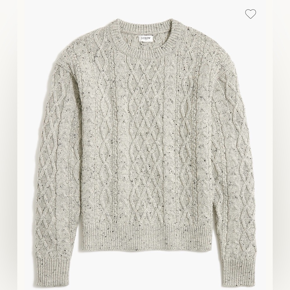 J.Crew Factory Fisherman Cable Crewneck Sweater